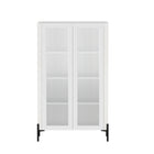 Manhattan Comfort Abbey 31.5" Modern Décor Cabinet - White-Modern Décor Cabinet for Home Office, Living Room, Dining Room and Extra Storage Use