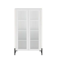 Manhattan Comfort Abbey 31.5" Modern Décor Cabinet - White-Modern Décor Cabinet for Home Office, Living Room, Dining Room and Extra Storage Use