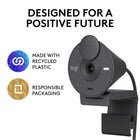 Logitech Brio 300 Full HD Webcam with Privacy Shutter & Noise Reduction Mic - Graphite-This product has been certified to meet Google's compatibility standards, Google is not responsible for the operation of this product or its compliance with safety requirements