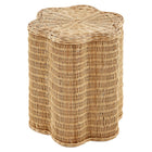 Modway Erika Scalloped Natural Rattan Side Table - Natural-Outdoor Patio Side/End Table