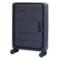 Tucci Italy Davanti 26" Durable Hardside Checked Luggage - Bluish Grey-Collapsible Design - Folds flat for hassle-free storage in closets, under beds, or car trunks, and is ideal for occasional travelers or limited space