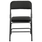 Flash Furniture HERCULES Series Curved Triple Braced & Double Hinged Black Patterned Fabric Metal Folding Chair-Set of 4 Padded Metal Folding Chairs