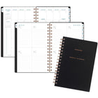 AT-A-GLANCE 2026-2027 Signature Weekly/Monthly Academic Planner - 8-1/2" H x 5-3/8" W - Black - Bilingual-Weekly: one week per two-page spread, Monday - Sunday layout with ruled appointment times and notes section
