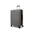 Bugatti Monaco 30.5" Hardside Check-in Luggage - Vegan Leather Trim -  Grey-Made of lightweight and resistant ABS/PC with PU leather trim