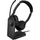 Jabra Evolve2 55 Link380c USB-C Stereo Wireless Headset with Stand - Unified-Bluetooth and USB Connectivity