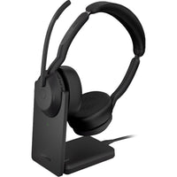Jabra Evolve2 55 Link380c USB-C Stereo Wireless Headset with Stand - Unified-Bluetooth and USB Connectivity