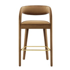 Modway Pinnacle Performance Velvet Bar Stool - Brown Gold - Set of 2-8