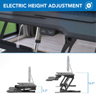 Mount-It! Electric Standing Desk Converter with 38" Desk Top - Black-Large 38" wide platform provides enough space for two monitors or one monitor and one laptop