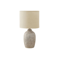 Monarch Specialties 18" H Contemporary Table Lamp - Beige Ceramic / Beige Shade-This 18"h table lamp features a stylish beige ceramic base with a textured finish, topped with an elegant beige fabric shade, for the perfect accent lighting in a living room, home office, or bedroom decor