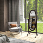 HOMCOM Full Length Mirror - 18.9" W x 57.9" H - Brown-Colour: Coffee 