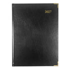 Brownline 2027 Executive Appointment Book Weekly Planner with Sewn Binding - 10-3/4" x 7-3/4" - Assorted Colours - Trilingual-Weekday appointment schedule from
7:00 a.m. to 6:00 p.m. in 15-minute intervals