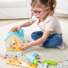 Melissa & Doug Build a House Playset-Kids can attach 51 wooden components like windows, doors, and shingles