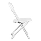 Flash Furniture Kids Plastic Folding Chair, White (YKIDWH)-Metal, Plastic