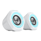 Hecate by Edifier G1000 Bluetooth Multi-Input Gaming Stereo Speakers with RGB Lights - White-Multi-input with Bluetooth 5.3, USB sound card and 3.5mm AUX audio, versatile compatibility can meet various types of connections