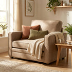 HOMCOM Velvet-feel Accent Chair with Wide Sea for Living Room - Brown-Velvet-feel fabric makes this armchair soft, cozy, and comfortable for everyday use 

