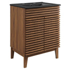 Modway Render 24" Bathroom Vanity - Walnut/Black-Assembly Required