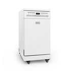 BLACK+DECKER 18" Portable Dishwasher - 8-Place Setting Capacity - 6 Wash Programs - White-“Quick Connect” assembly to be connected to a faucet eliminating need for direct plumbing or permanent installation