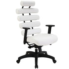 Plata Import Moon High Back Office Chair, White (LS-1095-WHITE)-Polyurethane Coating
