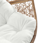 Modway Encase Outdoor Patio Rattan Swing Chair - Cappuccino White-9