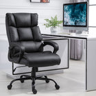Vinsetto Ergonomic Adjustable Height Rocker Office Chair-Faux leather is luxurious and easy to maintain The rocking function allows you to take a break and stretch your back