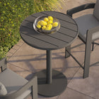 Modway Tahoe Round Outdoor Aluminum Bar Table - 31" - Grey-Bar-height Design