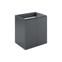 Modway Bryn 24" Wall-Mount Bathroom Vanity - Grey-Modern Bathroom Vanity