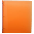 JAM Paper Plastic 3 Ring Binder, 0.75 inch, Glass Twill Orange, 4 Pack (750T1org)-4