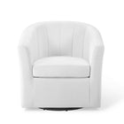 Modway Prospect Performance Velvet Swivel Armchair - White-Maximum Weight Capacity: 331 lb