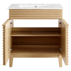 Modway Render 30" Bathroom Vanity Cabinet - Oak/White-8