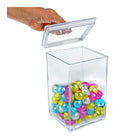 Azar Acrylic Container - 5.5" L x 5.5" W x 9.5" H - Clear-4