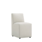 Manhattan Comfort Anna Square 18.9" Modern Faux Leather Upholstered Dining Chair - Stone Grey - Set of 2-Seat Height: 19.69