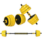 Soozier 66 lb Dumbbell & Barbell Adjustable Set 66 lb Plate Bar Clamp Rod for Strength Training-Just takes a few seconds to assemble it, then you can focus on exercise 