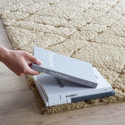 Modway Jubilant Verona Abstract Geometric Shag Area Rug - 5 ft W x 8 ft L - Creame/Beige-Soft High Density Polypropylene