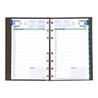 Blueline 2026 MiracleBind CoilPro Daily Refillable Planner 8" x 5" - Black - Bilingual-Twin-wire binding with hard lizard-like cover
