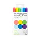 Copic Ciao Dual Tipped Ink Markers - Brights - Set of 6-Color Consistency and Quality