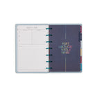 The Happy Planner 2026–2027 Mini Disc Bound Dated Planner - 7-1/2" x 6-11/16" - Abstract Expression-The Mini size Horizontal Layout allows you to track checklists, important reminders, and to-dos in weekly horizontal boxes