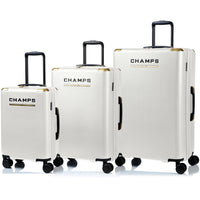 Champs Luxe 3-Piece Luggage Set - Ivory-Expansion System on all cases