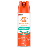 OFF! Family Care Mosquito Repellent - Smooth and Dry - 113g-Powder-dry formula goes on feeling dry and stays comfortable on your skin, not oily or greasy​