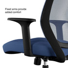 Staples Essentials Mesh Back Fabric Task Chair - Blue-Assembly required