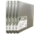 JAM Paper Plastic 3 Ring Binder, 0.75 inch, Smoke Grey, 4 Pack (750T1smg)-Size: 0.75"