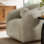 Modway Holland Swivel Vegan Leather Armchair - Mineral-Wood Frame Swivel Base