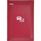 Mead Index Telephone and Address Book, 5 - 1/8" x 7 - 3/4", Assorted Colours-Padded sewn vinyl covers are silver hot stamped