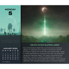 DateWorks 2026 Day-At-A-Time Box Calendar - 5.12" x 4.31" - Star Wars - English-300+ pages for every day of the year, with Saturday and Sunday combined to create weekend pages