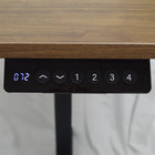 Ezywork Dual Motor Electric Height Adjustable Standing Desk - 48" x 24" - Black Frame / Dark Wood Table Top-Weight Capacity: 220 lbs
