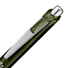Pentel EnerGel Dark Colours Retractable Gel Roller - 0.7mm - Metal Tip - Olive-Black Ink - 10 Pack-Rubber grip for writing comfort and control
