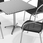 Flash Furniture 31.5'' Square Aluminum Indoor-Outdoor Table with 4 Black Rattan Chairs (TLH-ALUM-32SQ-020BKCHR4-GG)-7
