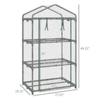 Outsunny 3 Tier Mini Greenhouse with Plastic Cover and Steel Frame - Transparent- Suitable for plants, vegetables, fruits, and flower breeding
 