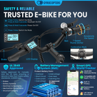 Gyrocopters Zapphire Electric Bike for Adults - Speed 32 kmph - PAS Range 91 km - Black-The integrated Battery Management System (BMS) protects against overcharging and overheating, while the removable battery allows for secure charging and includes a built-in USB port for your mobile devices