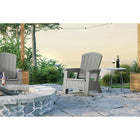 Suncast Adirondack Chair with Storage - Dove Grey-UV Resistant.