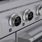 Kucht 60" KXP Series Dual Fuel Range Propane Gas - Stainless Steel-10-burner gas range includes two 20,000 BTU, one 15,000 BTU, two 12,000 BTU, three 9,000 BTU and two 6,000 BTU burners